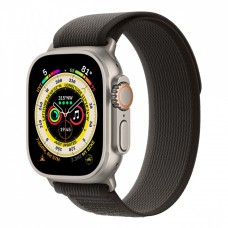 Apple Watch Ultra, 49 мм корпус из титана + ремешок Trail цвета «Black/Gray» фото