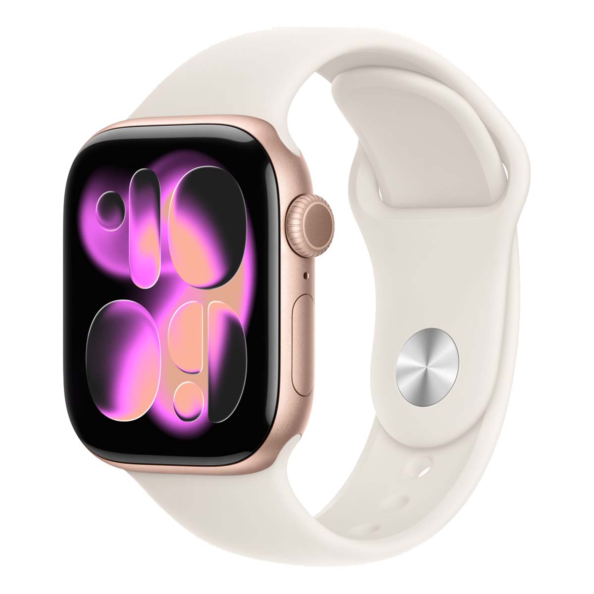 Apple Watch Series 11, 42 мм корпус из алюминия цвета «Rose Gold», ремешок Sport Band цвета «Light Blush»