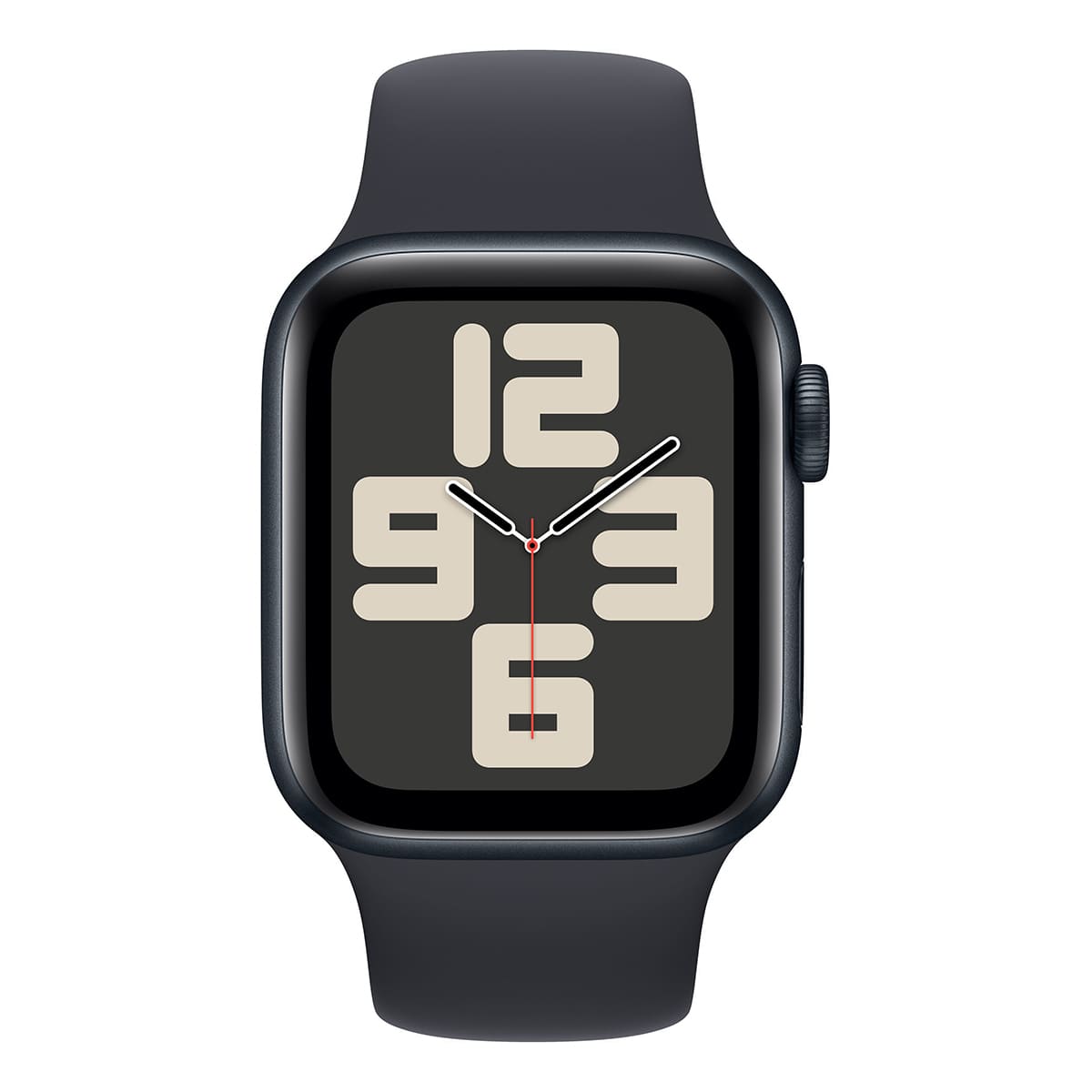 Apple Watch SE (2024), 40 мм корпус из алюминия цвета «Midnight», спортивный ремешок «Midnight»