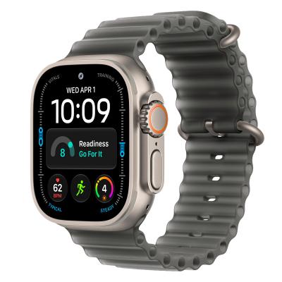 Apple Watch Ultra 4, 49 мм корпус из титана цвета «Natural», ремешок Ocean Band цвета «Translucent Black»