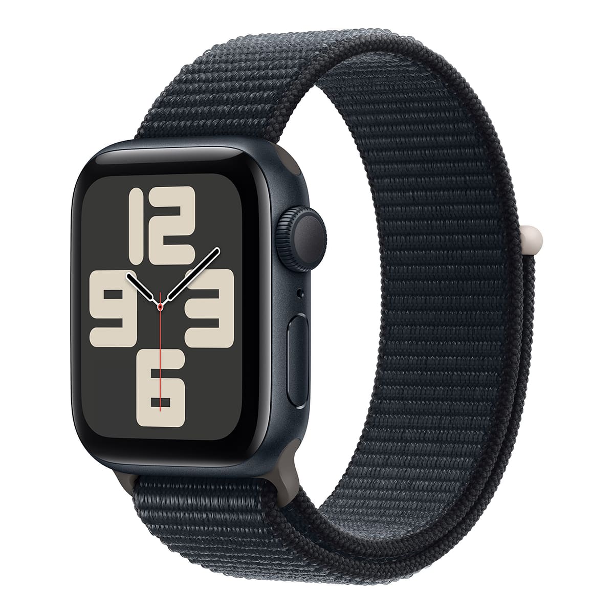 Apple Watch SE (2024), 44 мм корпус из алюминия цвета «Midnight», ремешок Sport Loop цвета «Midnight»